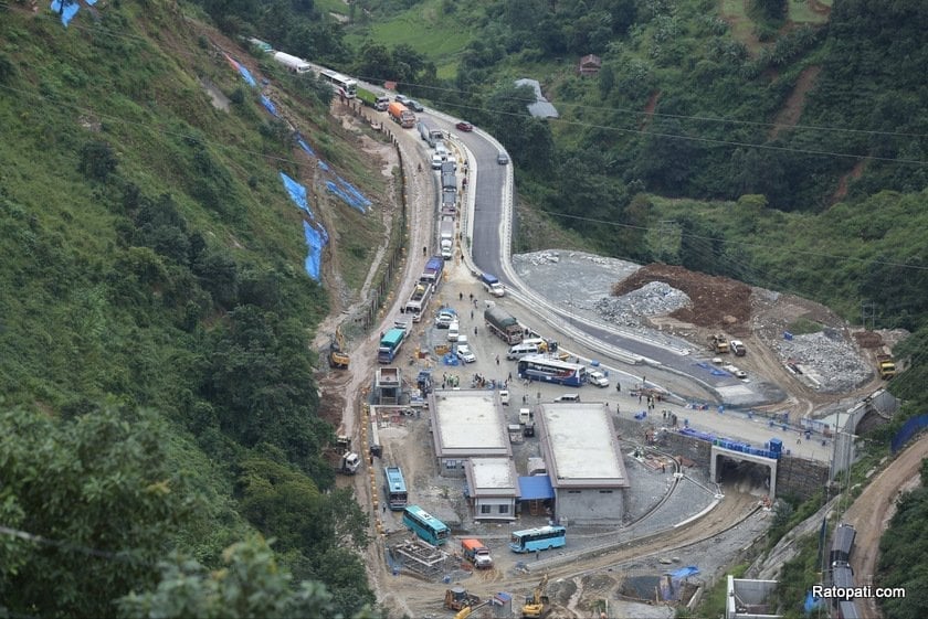 One-way traffic resumes in Jhyaple Khola