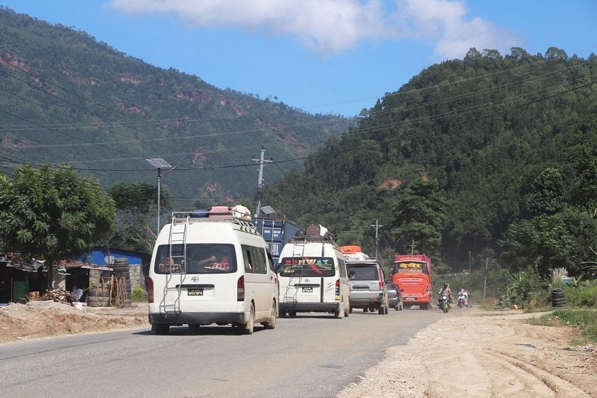 Jhyaple Khola blockage removed, two-way vehicle operation resumes