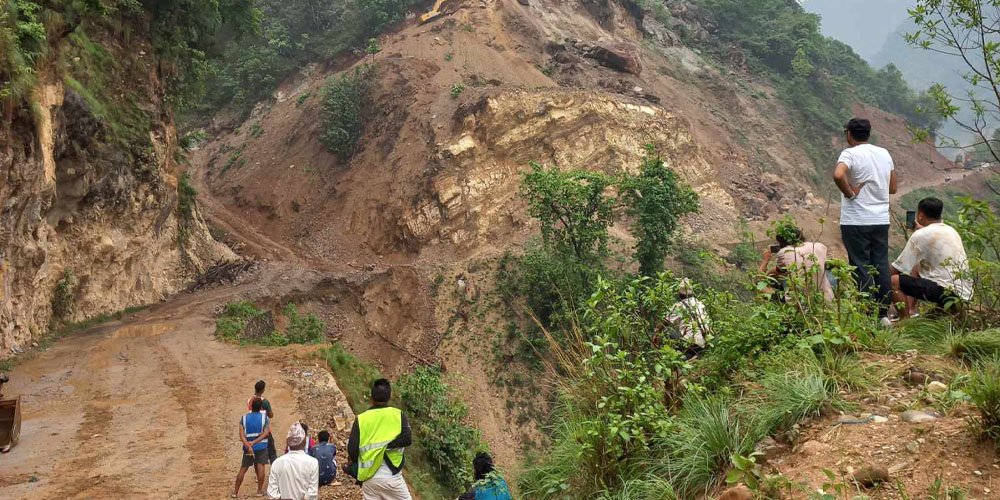 Kaligandaki corridor closed due to landslide