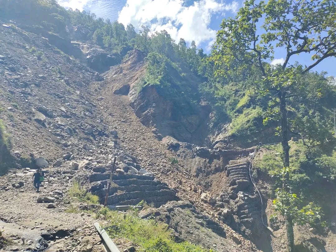 Karnali Highway landslide1