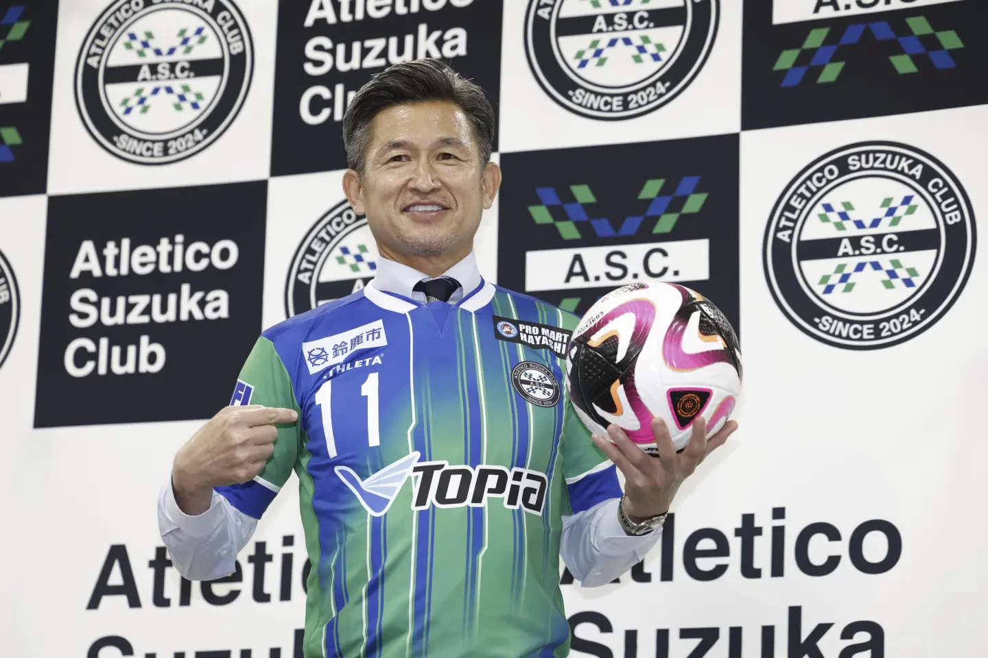 Japanese soccer player Kazuyoshi Miura says he will play next season at age 58