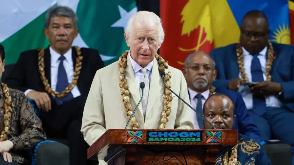 King refers to 'painful aspects of past' in Commonwealth speech