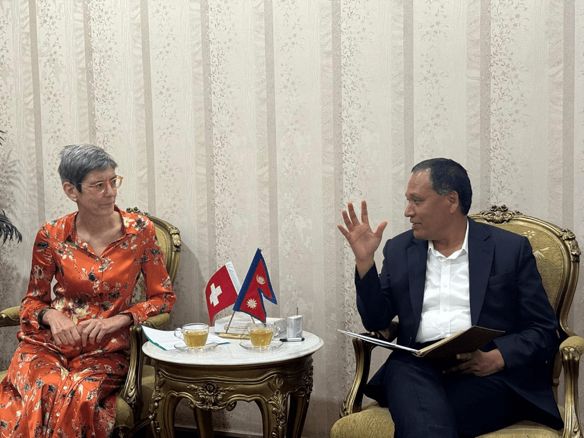 Meeting Between Minister Ghising and Swiss Ambassador