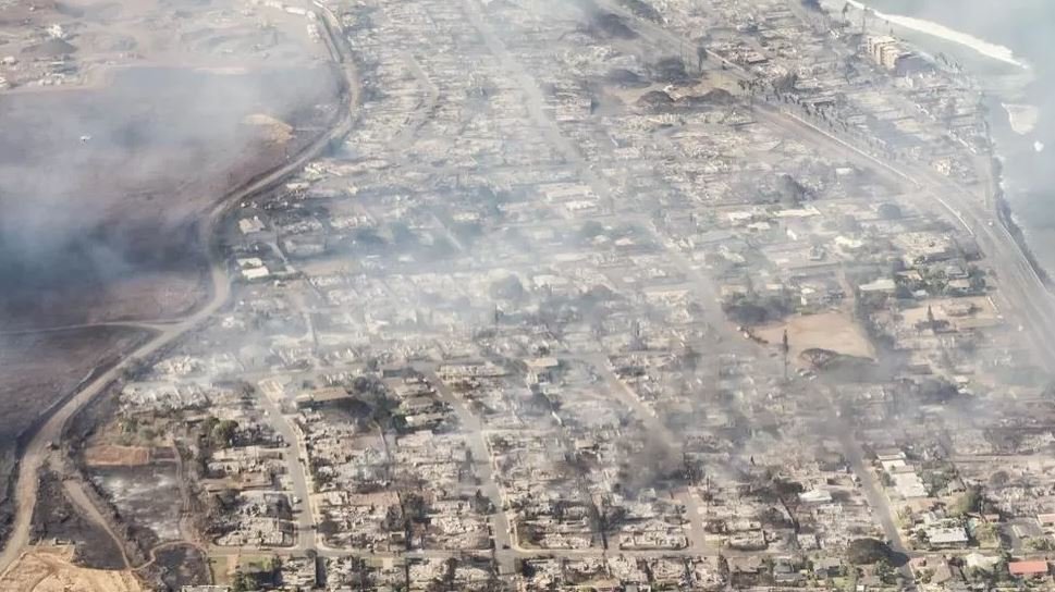 Hawaii wildfires burn historic town of Lahaina to ground