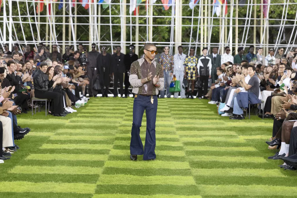 Pharrell at Louis Vuitton celebrates the diversity of human skin in Paris UNESCO show