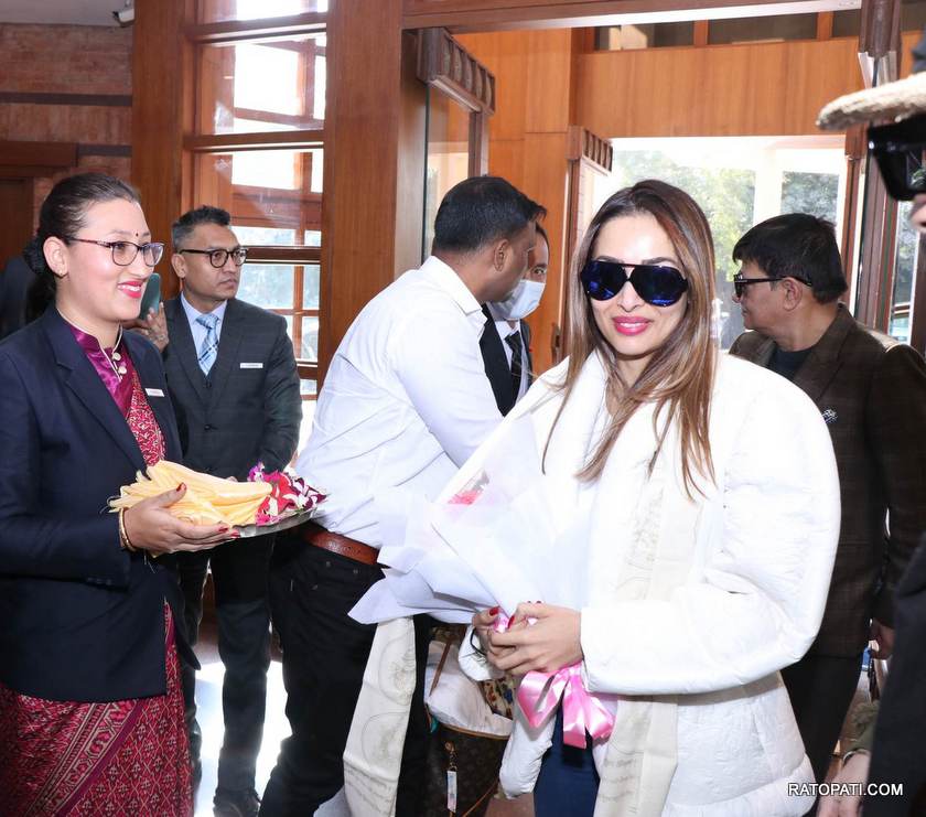 Malaika Arora excited for ramp walk in Nepali dress and jewelry