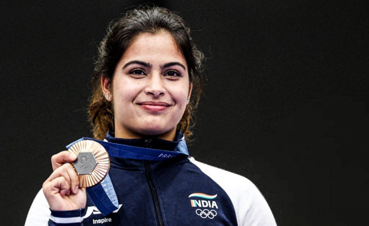 Manu Bhaker wins two medals in a single Olympic, becomes first Indian female to achieve the feat