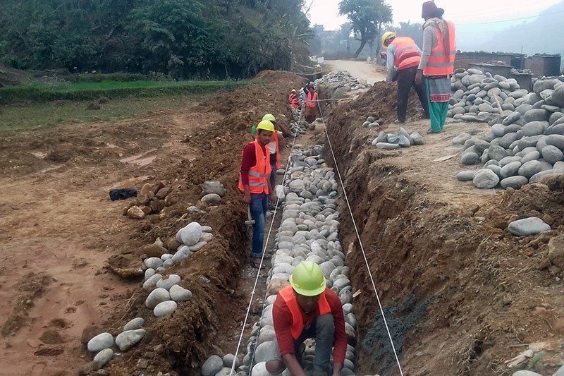 Under-construction roadway subsides in Tanahun