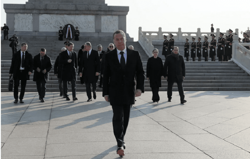 Russia's Medvedev in Beijing for talks with Chinese leaders