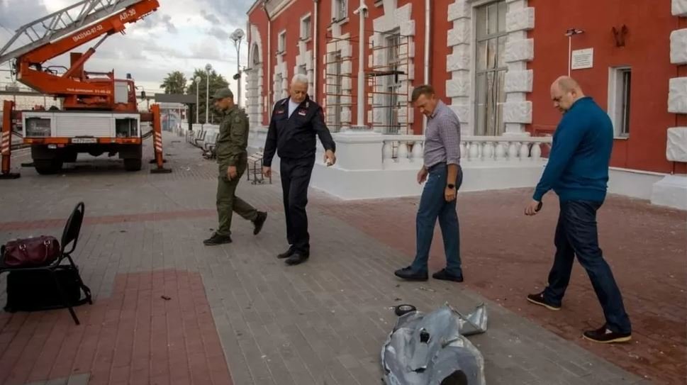 Russia says drone injures five at Kursk railway station