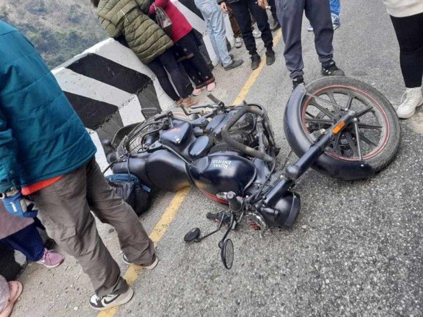 Rider missing after motorcycle falls into Trishuli river