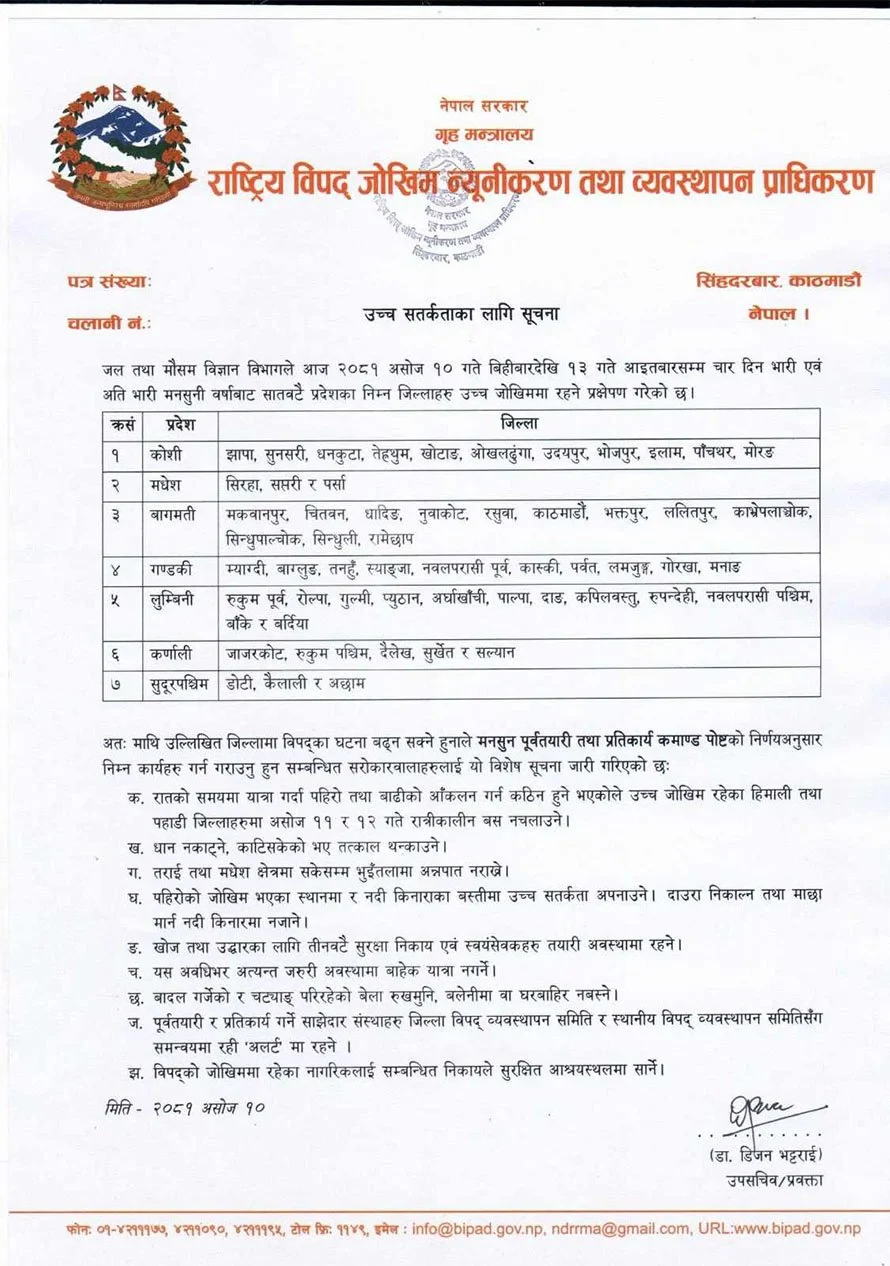 NDRRMA notice