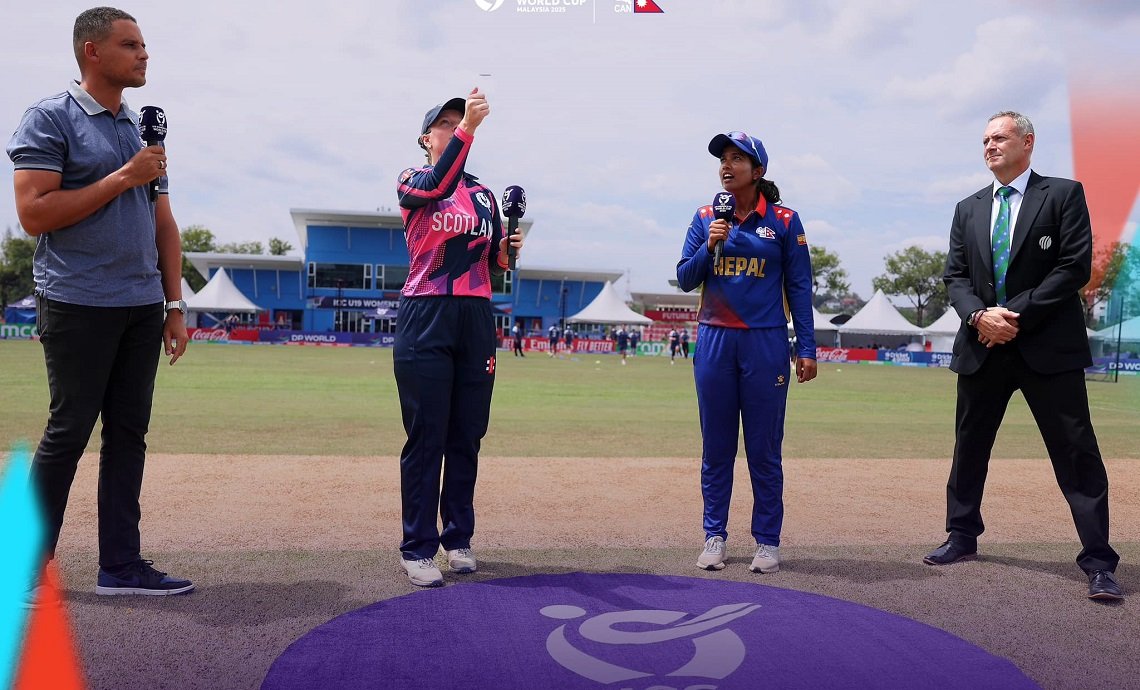 Women's Under-19 T20 World Cup: Nepal opts to bat first against Scotland, lose Sana Praveen early