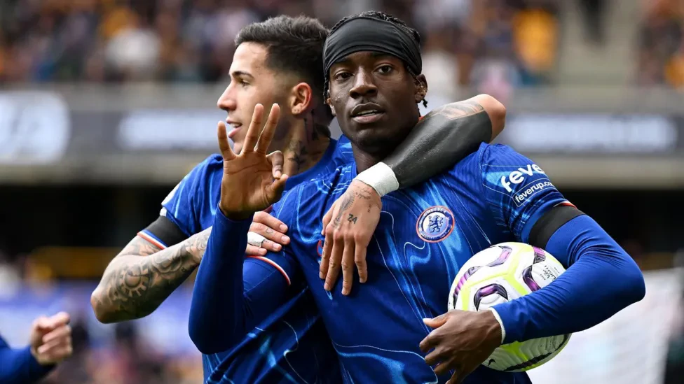 Madueke hits hat-trick as Chelsea thrash Wolves