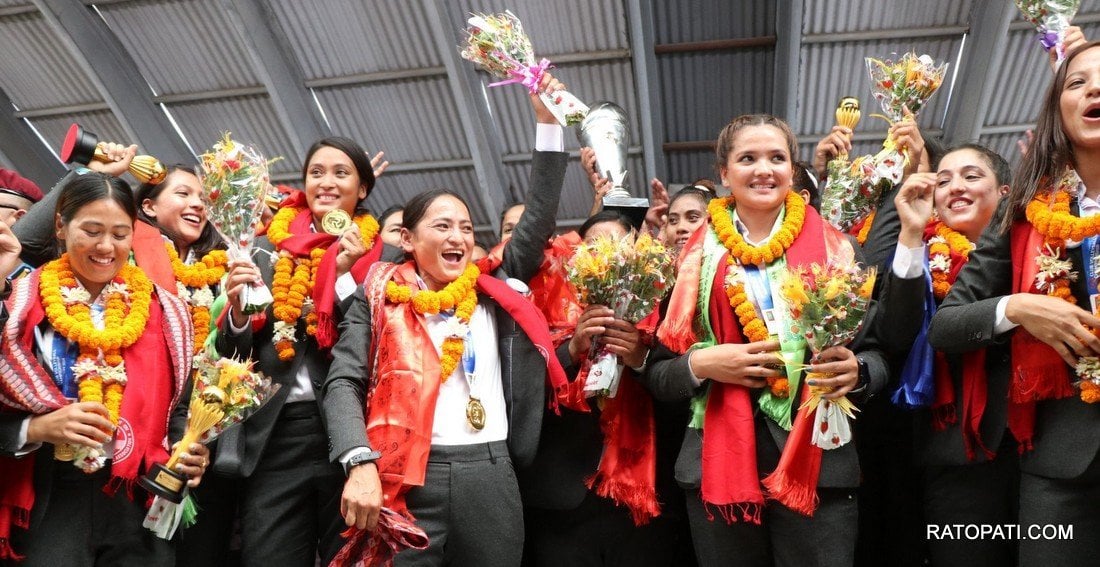 Nepal Police Club returns home as CAVA Women's Volleyball champions (pictures)