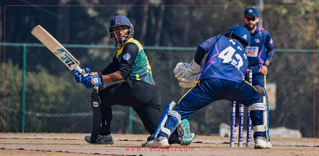 Army Club's battling innings sets a 182-run challenge for Nepal Police in PM Cup finals