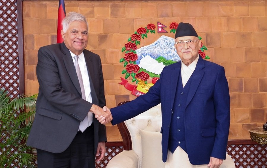 PM Oli, Sri Lankan's former President meet