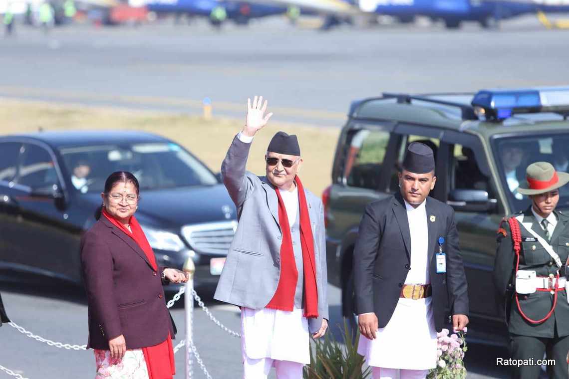 PM Oli embarks on four-day visit to China (photos)