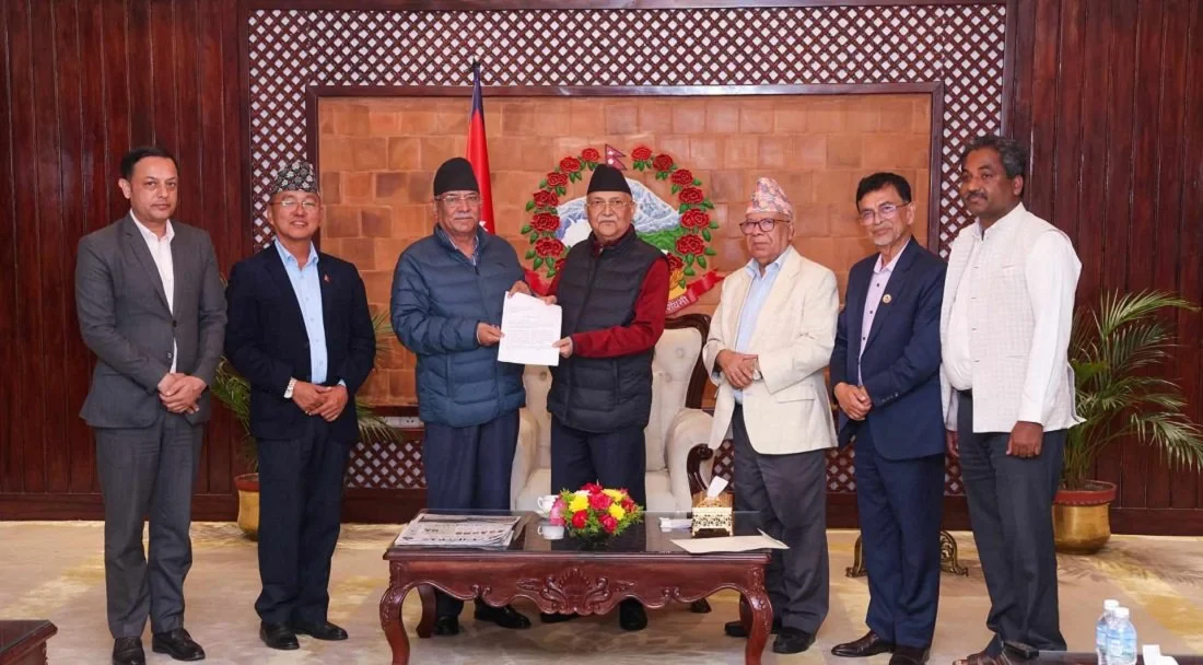 PM Oli denies plans for party split ordinance