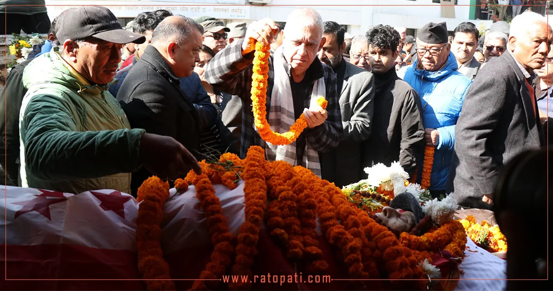 In pictures: Former Kathmandu Mayor Singh receives final tribute