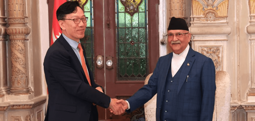 South Korean ambassador pays courtesy call on PM Oli