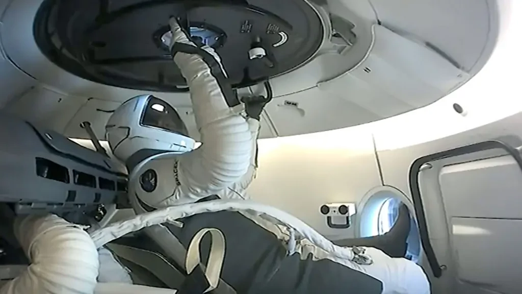 'What a perfect world': First private spacewalk a success