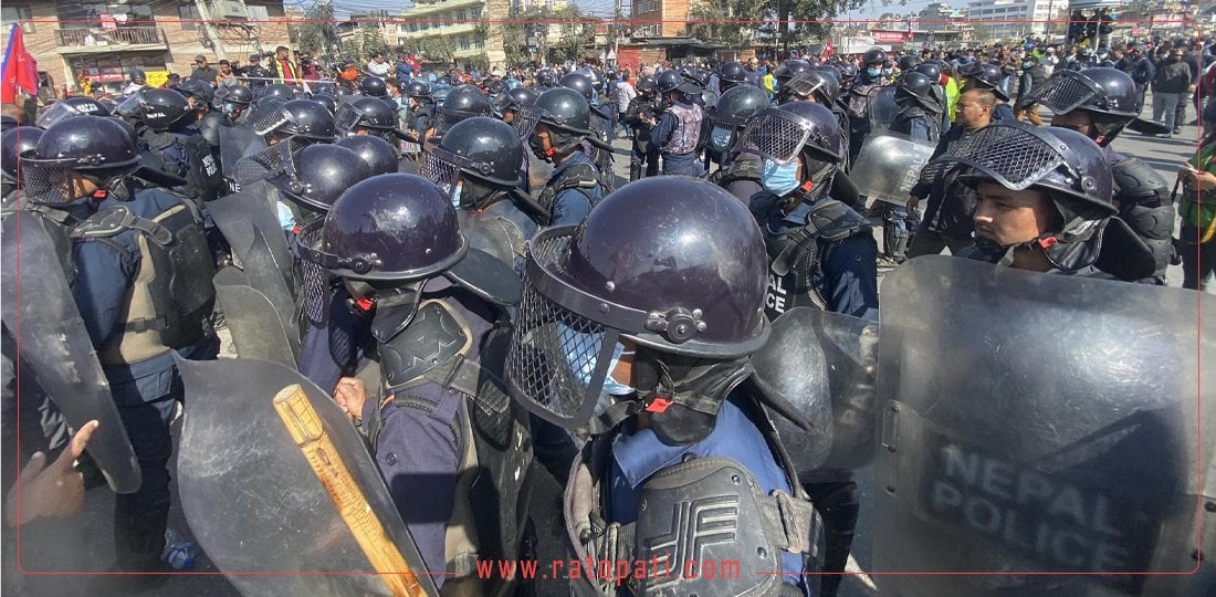 Cadres of Durga Prasai clash with Police in Balkhu again