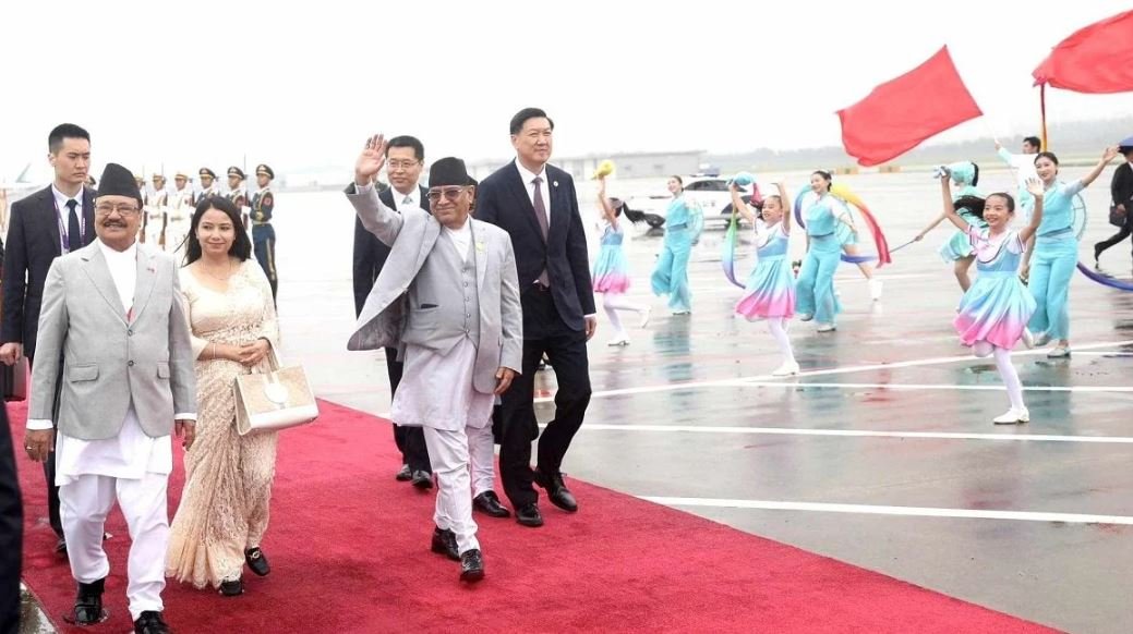 Prime Minister Dahal arrives in Beijing