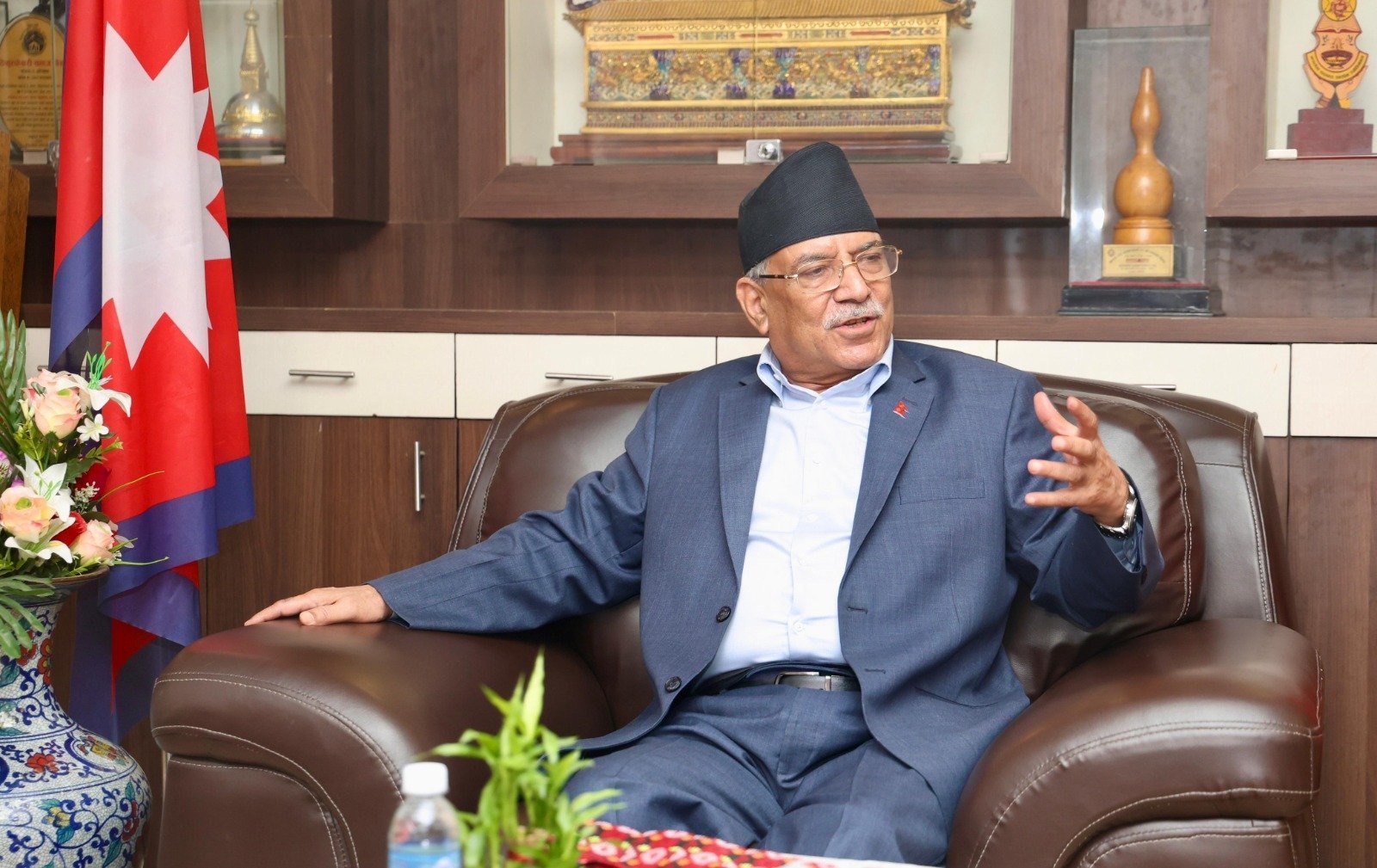 Prachanda denies rumors of meeting with former King Gyanendra