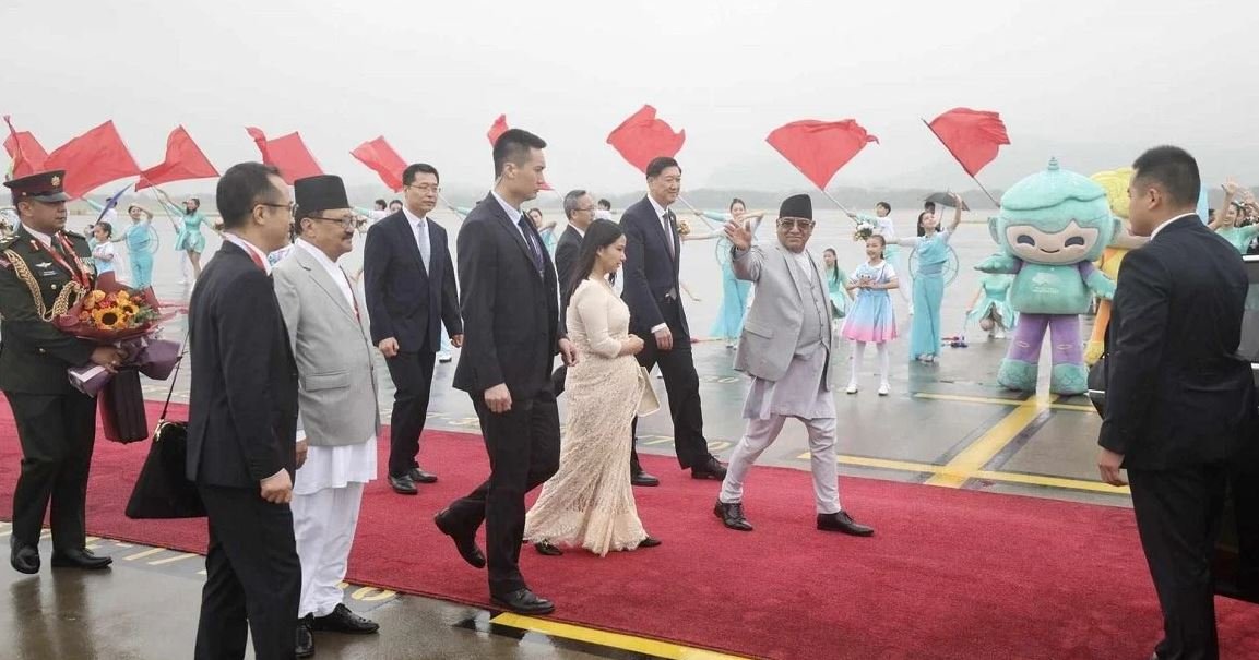 Prime Minister Prachanda arrives in China