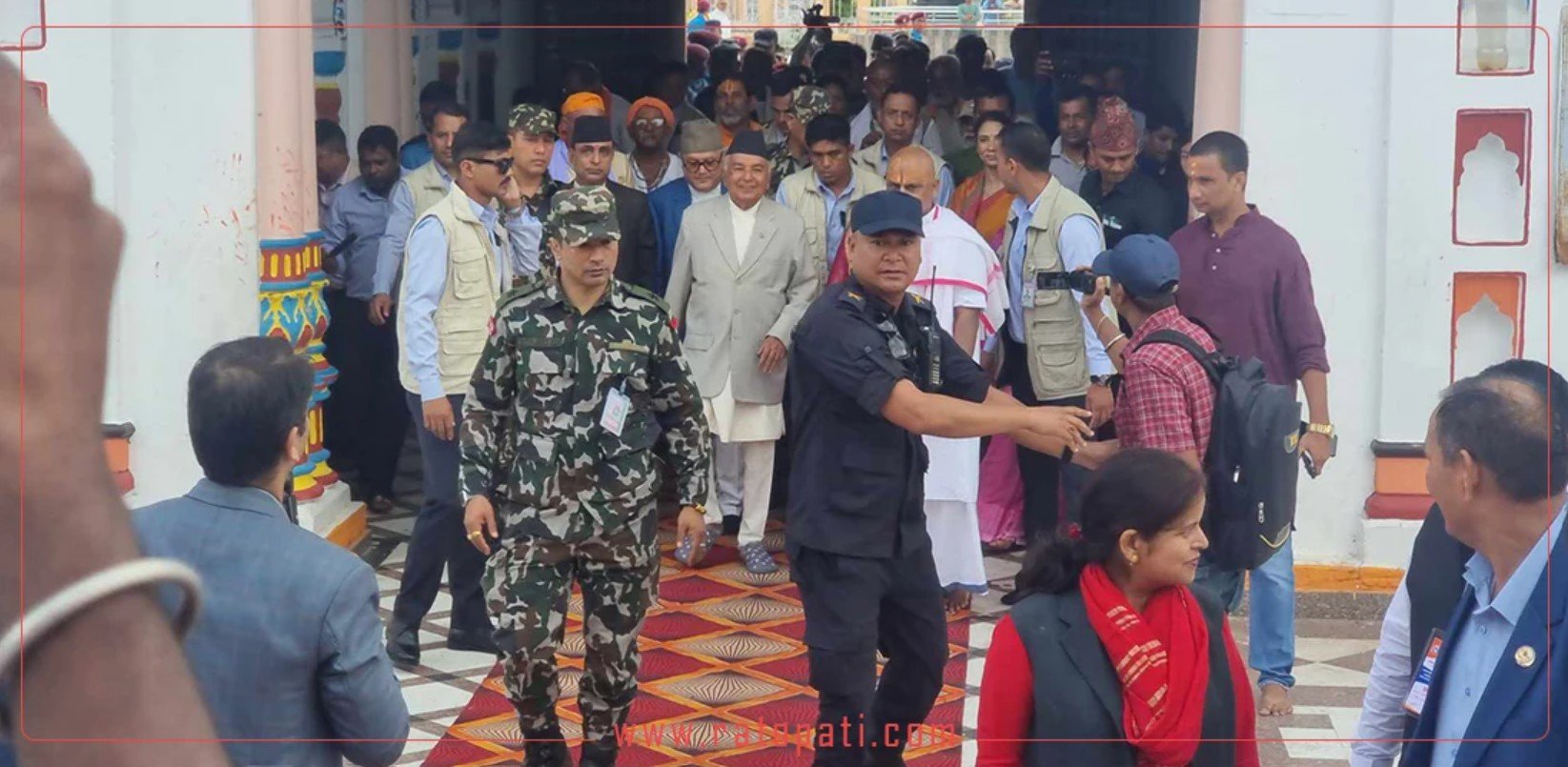 President Paudel worships at Janaki Temple