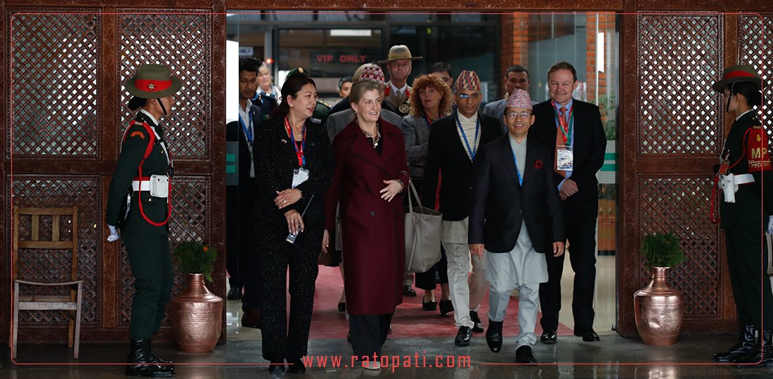 In pictures: Princess Sophie, Duchess of Edinburgh, arrives in Nepal