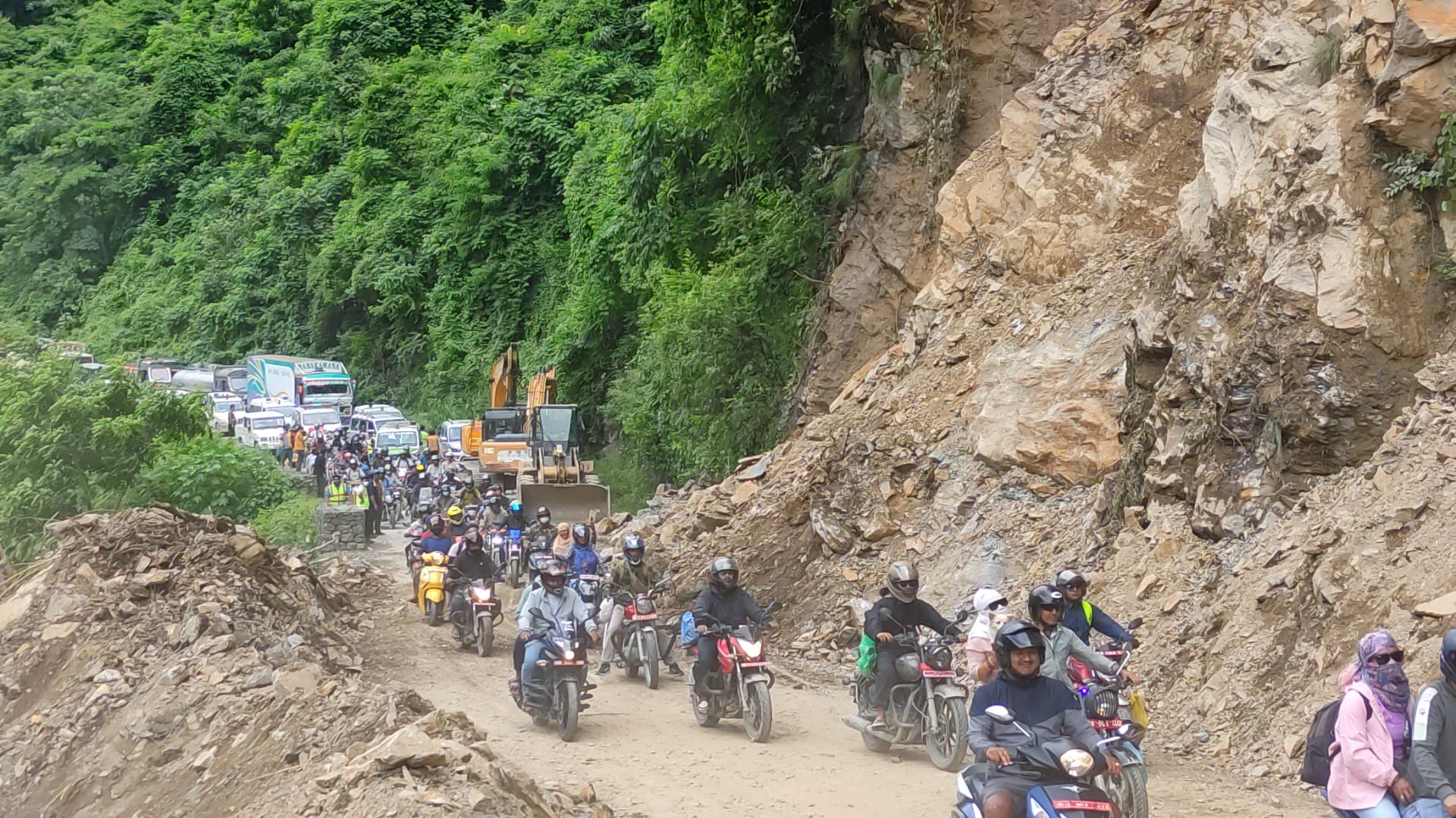 Two-way traffic resumes along Prithvi Highway