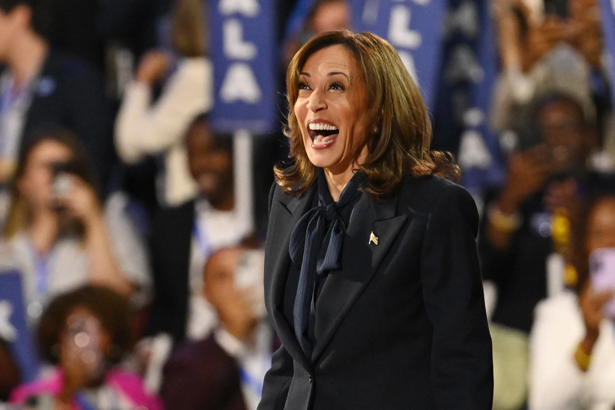 The pussy-bow blouse: A political staple for Kamala Harris and powerful women