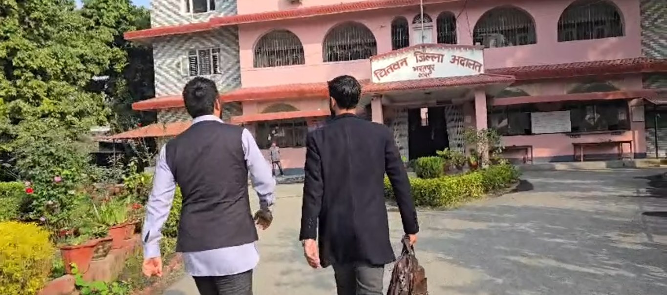 Rabi Lamichhane appears before Chitwan District Court