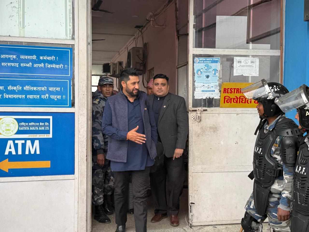 Rabi Lamichhane arrives in Rupandehi for court appearance