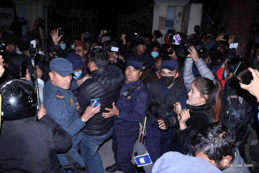 IN PICS: Chaos at Supreme Court following SC’s verdict against Lamichhane