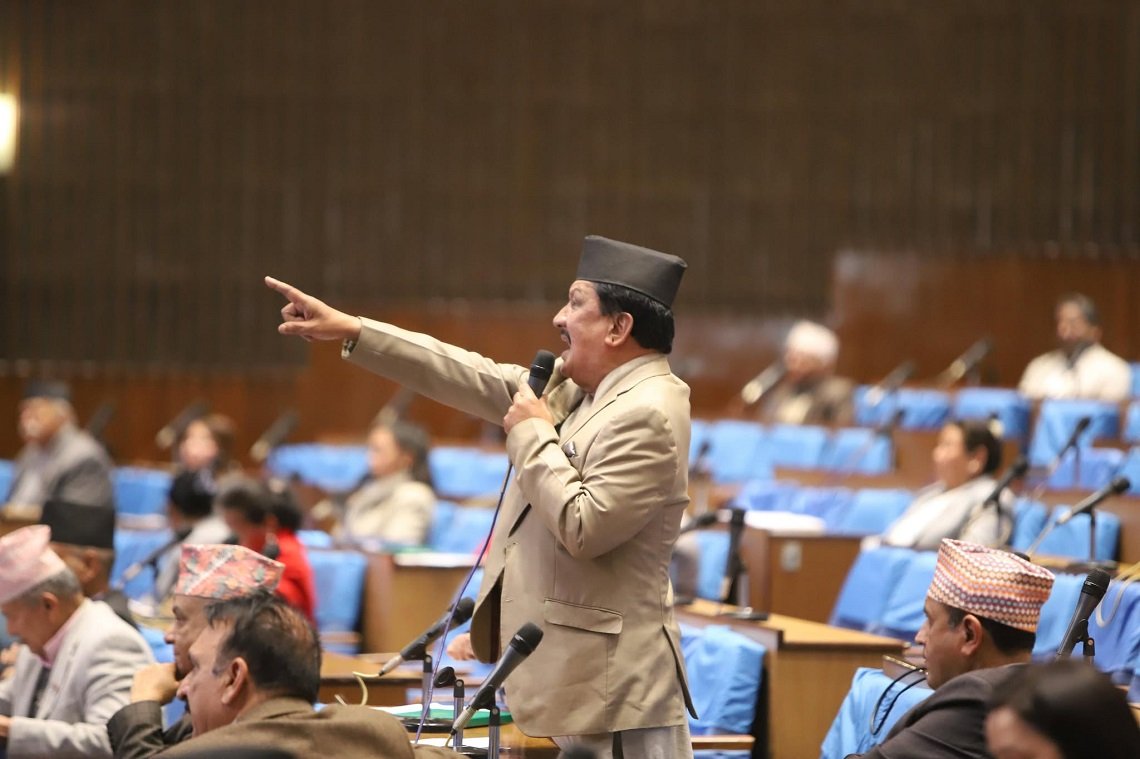 HoR session: Congress MPs protest after RSP MP Shrestha’s claim of land misuse