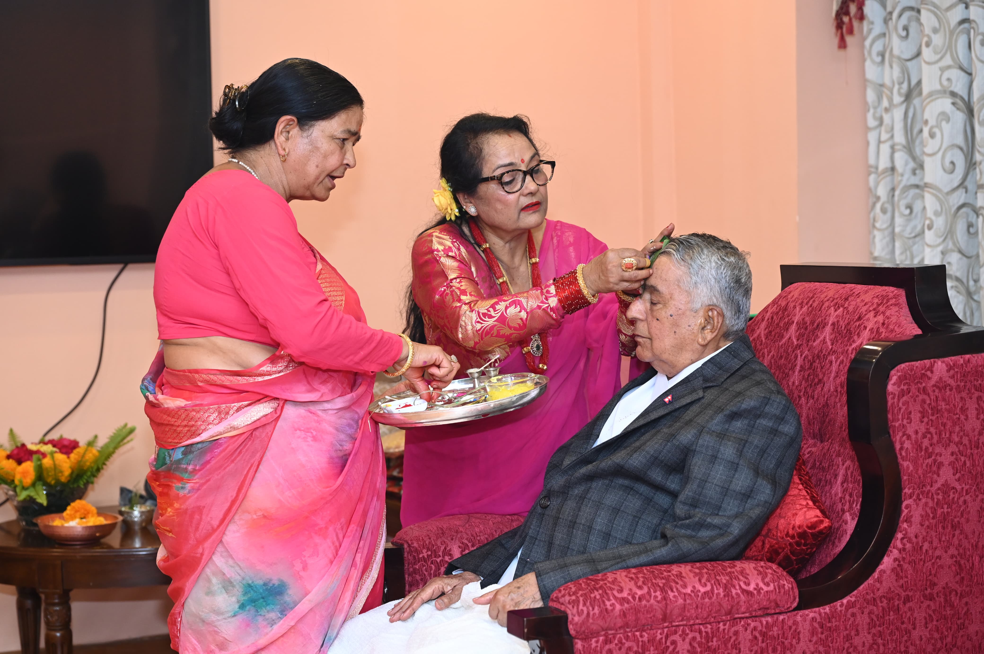 President Poudel receives Bhaitika