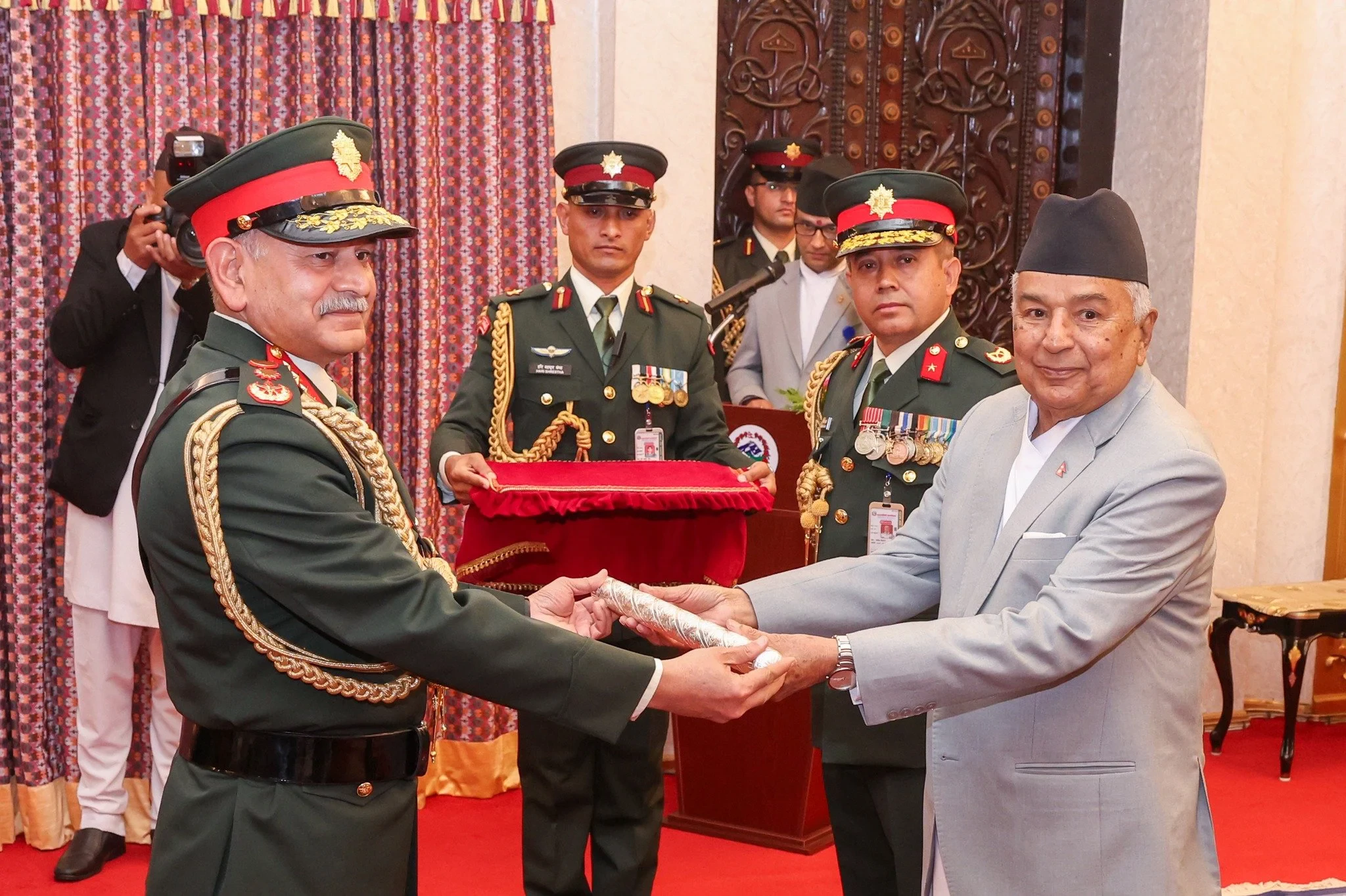 President Paudel confers honorary COAS title on Indian Army Chief Dwivedi