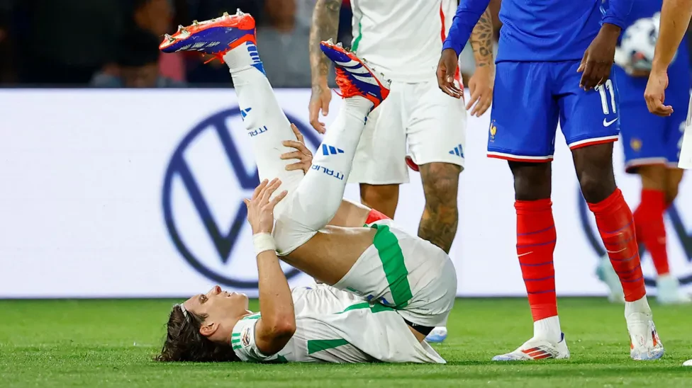 Arsenal's Calafiori injured as Italy beat France