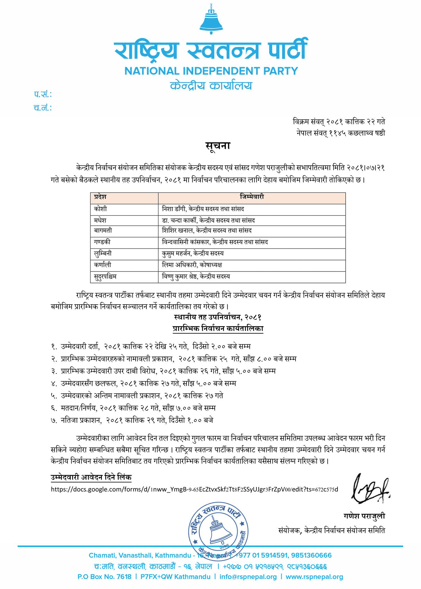 rsp by-polls primary