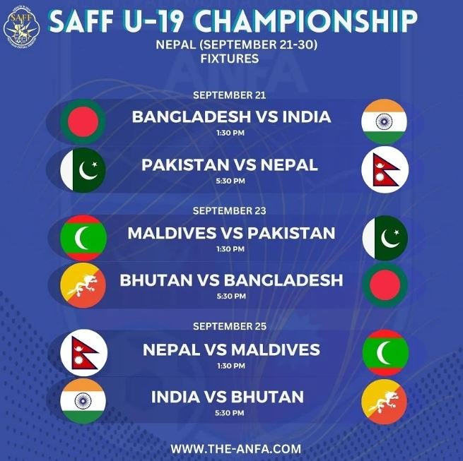 SAFF-U19 Football: Indian team to visit on Tuesday and Pakistani team on Wednesday