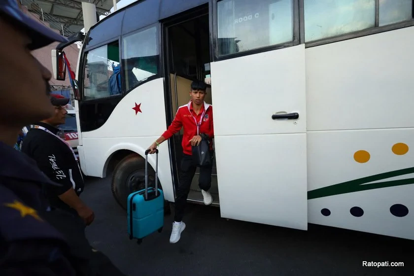 SAFF Women's Championship final: Nepali team reaches Dasarath Stadium (photos)