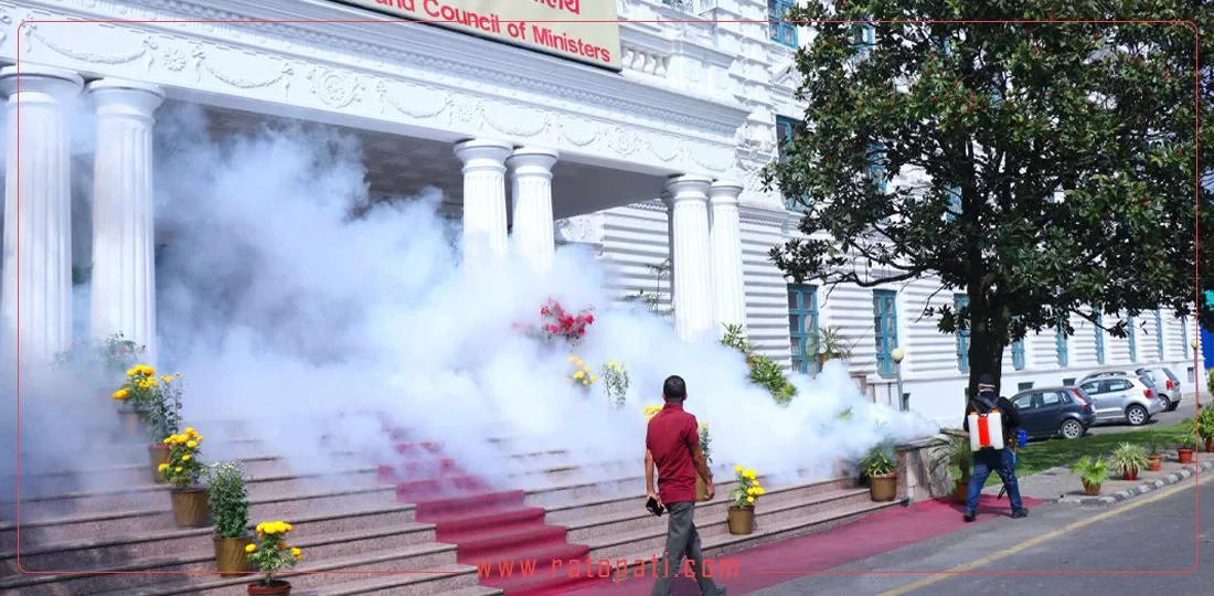 In pictures: Cleaning campaign launched in Singhadurbar to combat dengue