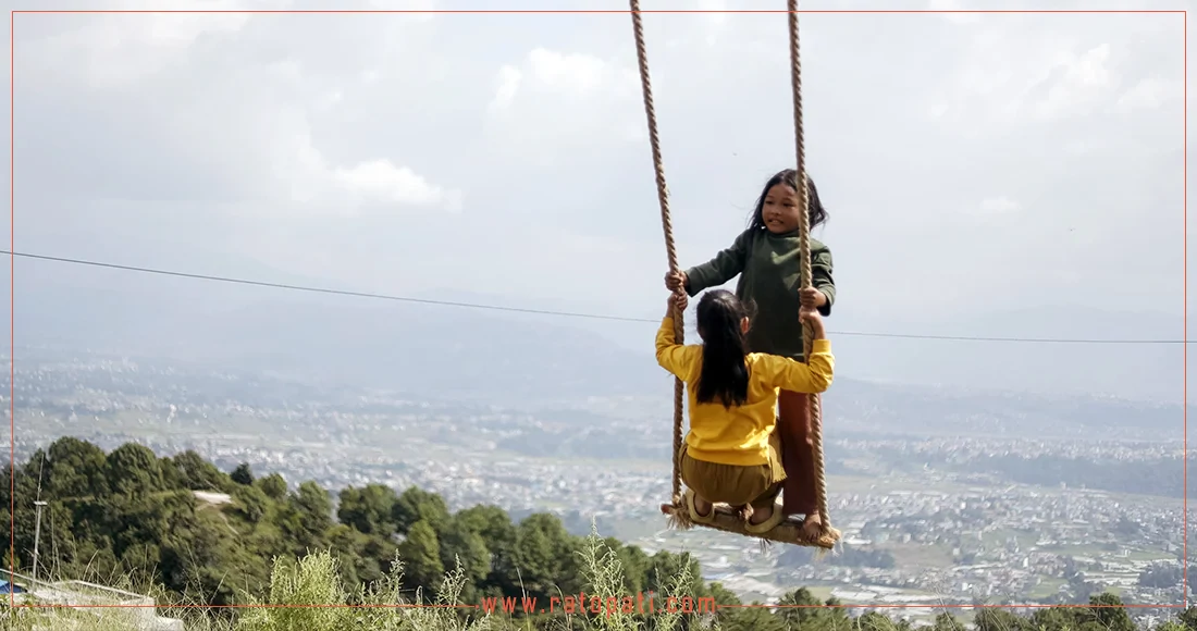 Dashain festivities begin: Swings installed in Kathmandu's hills (pictures)