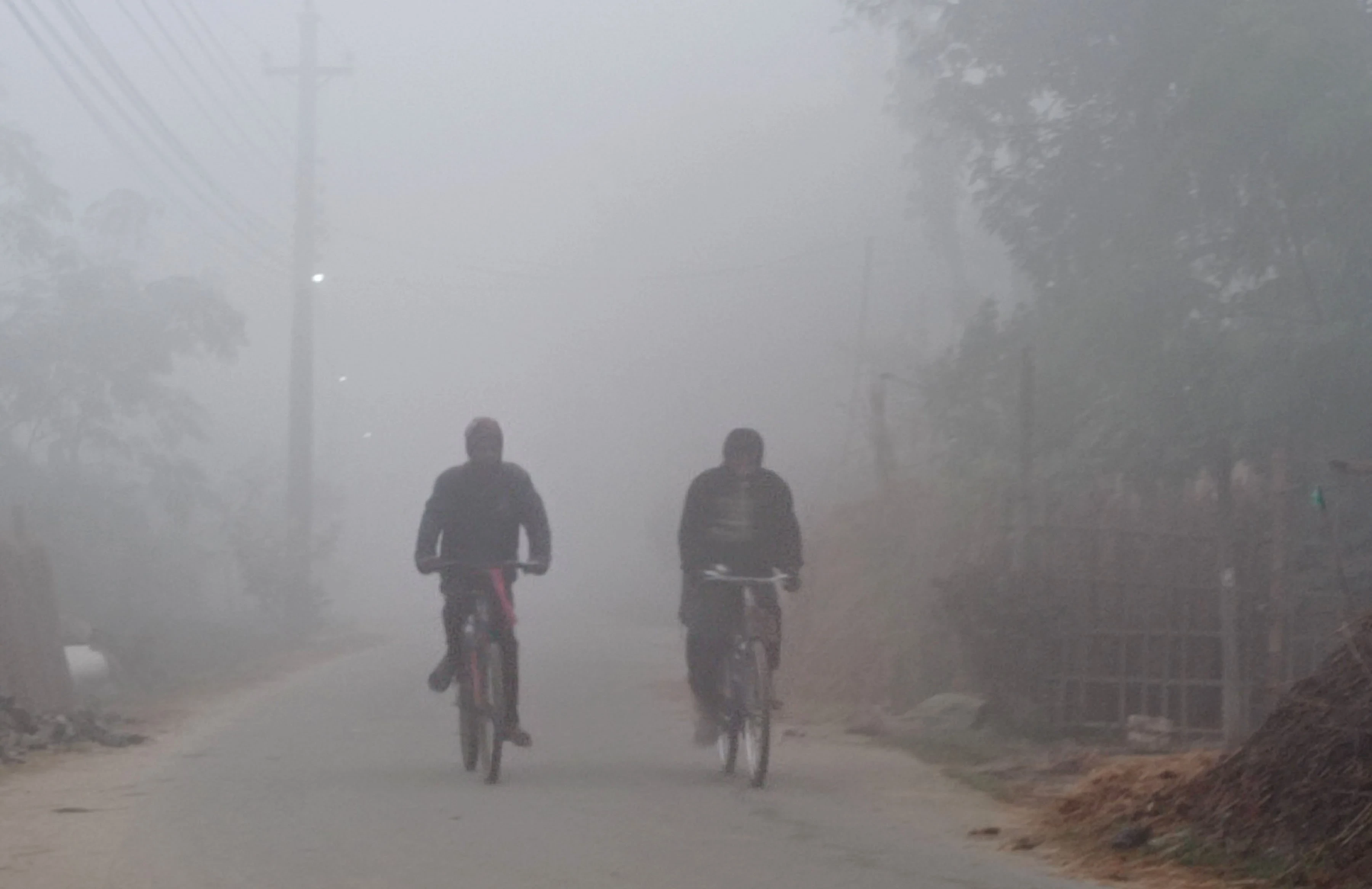 Partial cloudy weather across Nepal, foggy conditions in western Terai