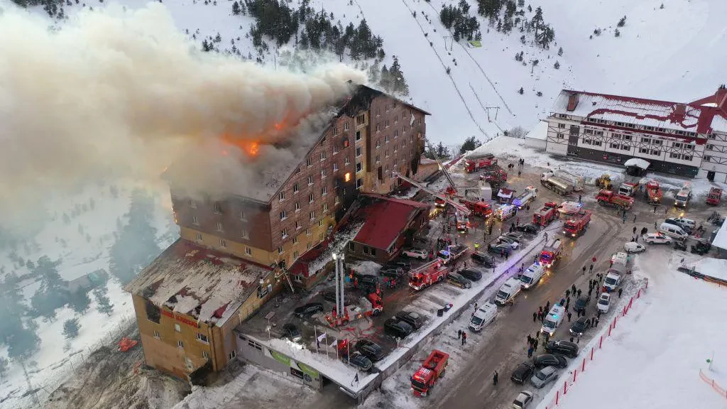 Dozens killed as fire engulfs Turkish ski hotel