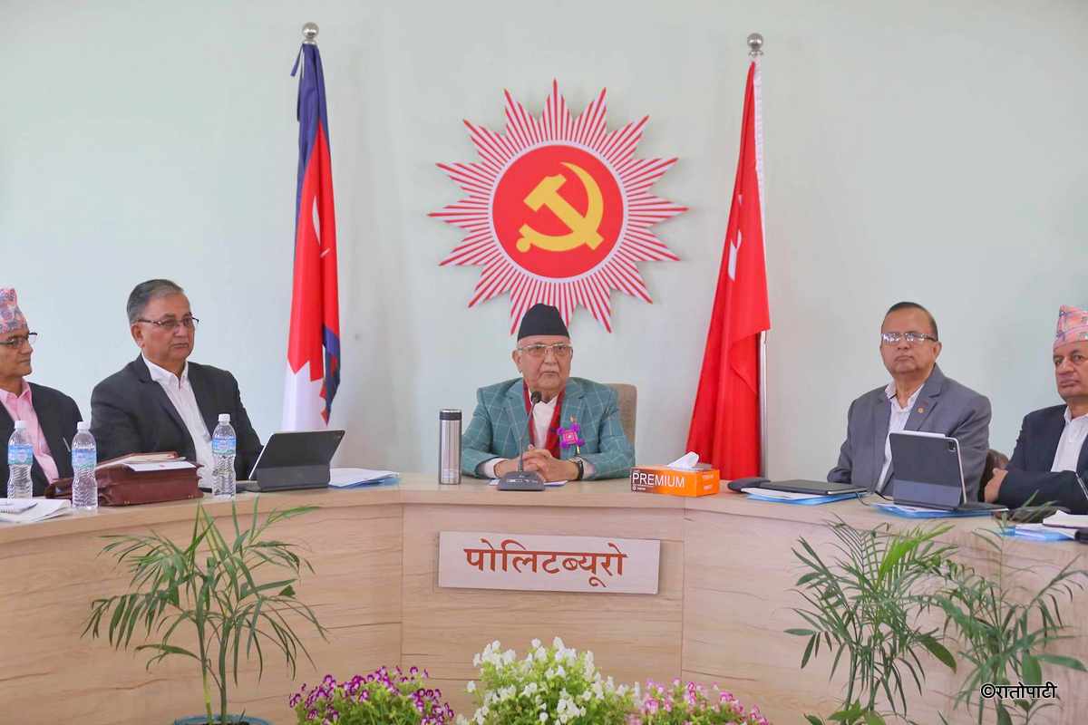 CPN-UML politburo meeting underway in Chyasal (with photos)