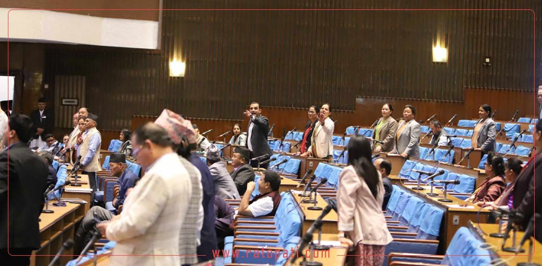 HoR session: Heated argument between the Maoist and UML MPs (pictures)